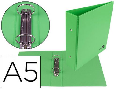 Pasta liderpapel cartao forrado pvc din a5 2 aneis 40 mm redondos verde , Liderpapel , 77198 , 8423473071926